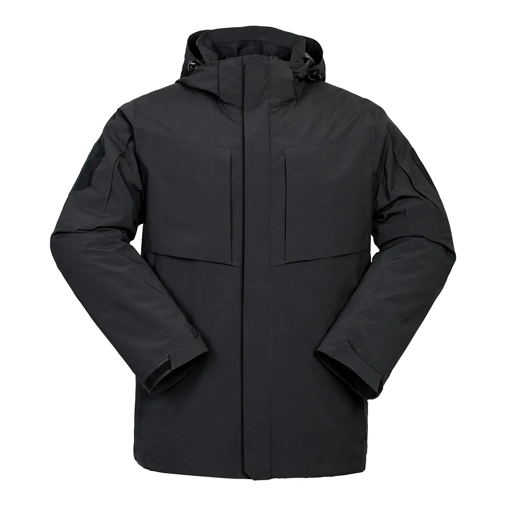 Black 3 in 1 Tactical Cotton Clothes Military Jacket