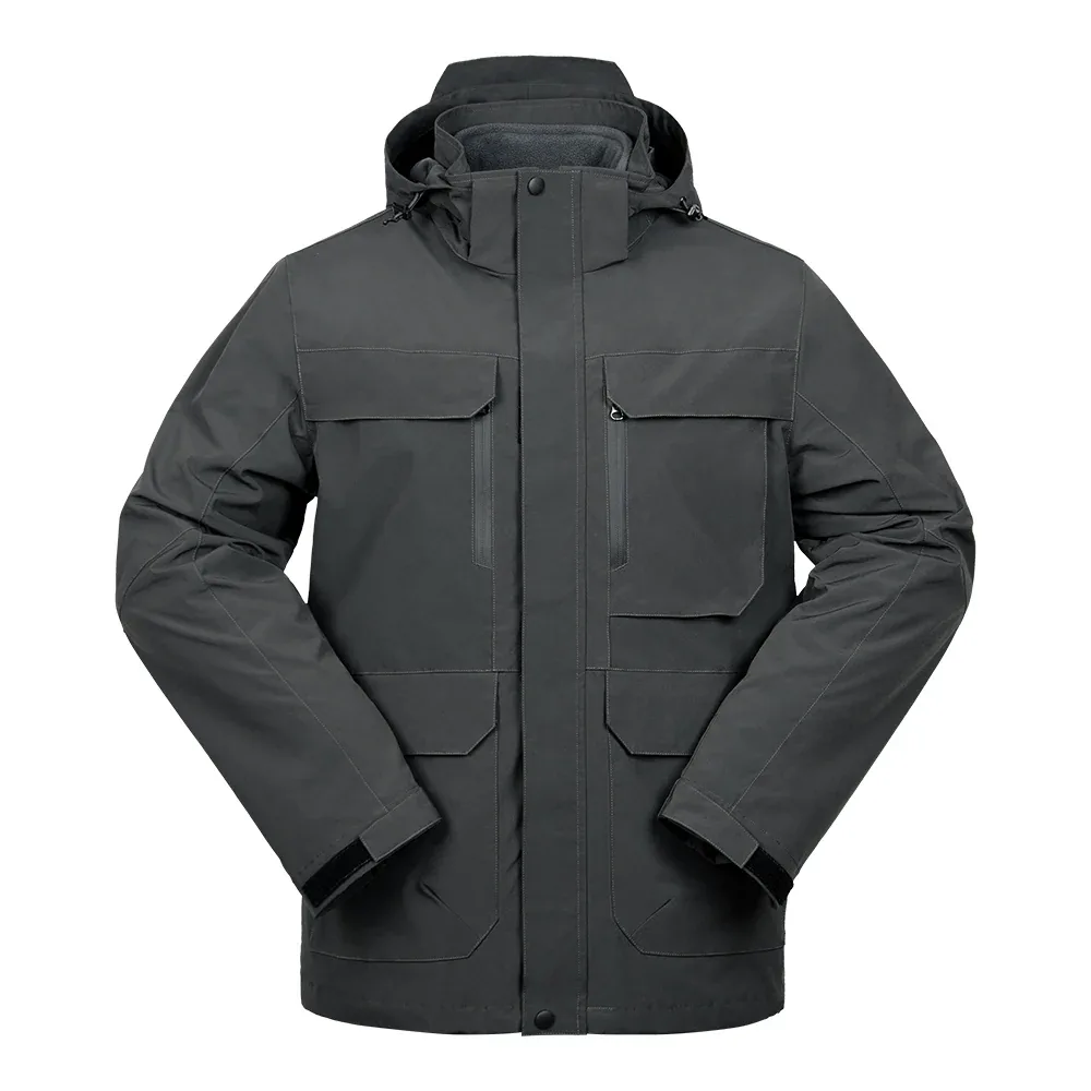Dark Gray 3 in 1 Outdoor Military Jacket
