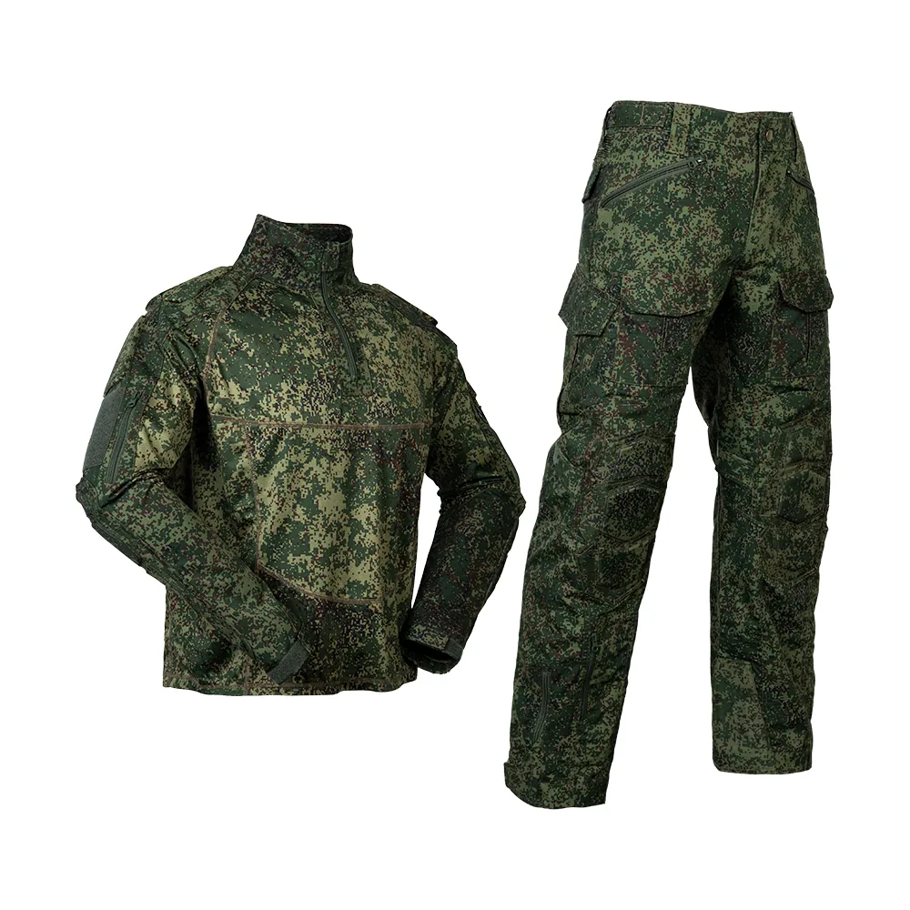 Close-up of reinforced corner stitching securing pens, flashlights, and knives in tactical pockets