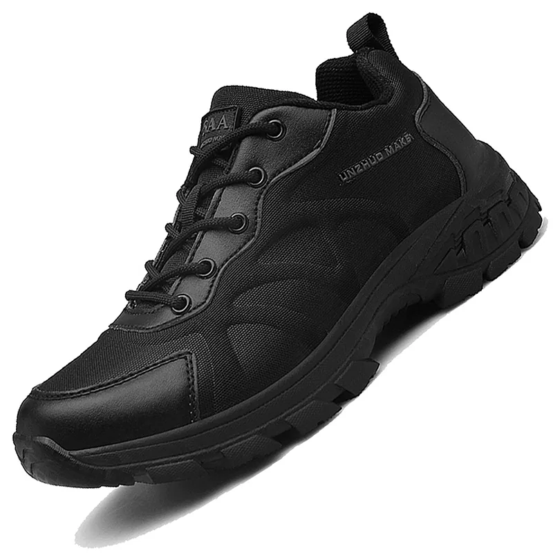 Rubber Sole Black Outdoor Combat Boot