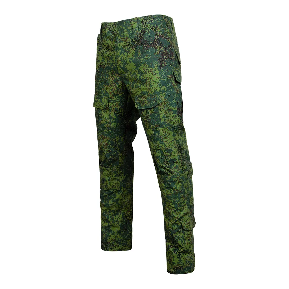 Close-up of reinforced knee areas on Russian tactical pants for durability