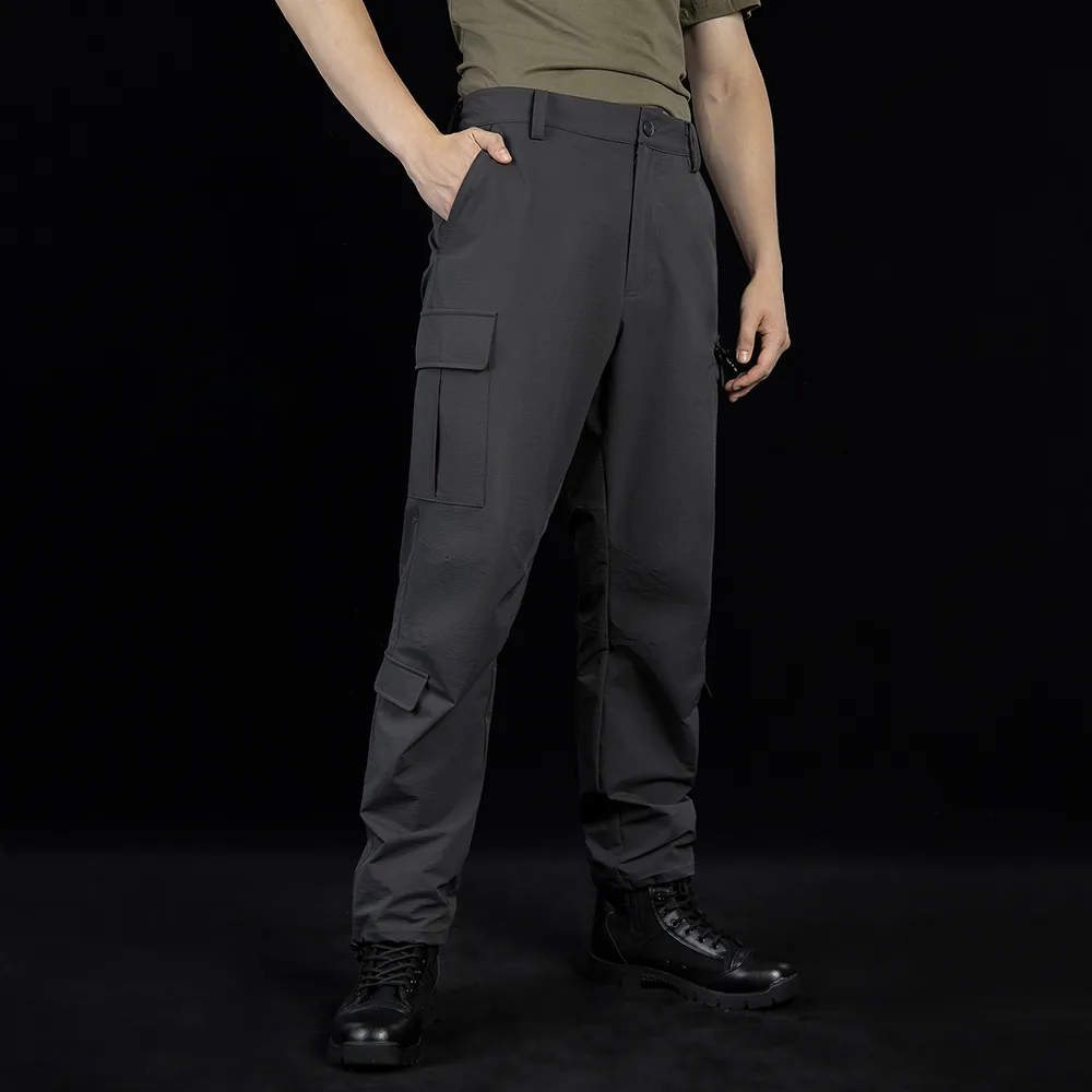 Tactical Outdoor Multi-Pocket Nylon Stretch Pants-2