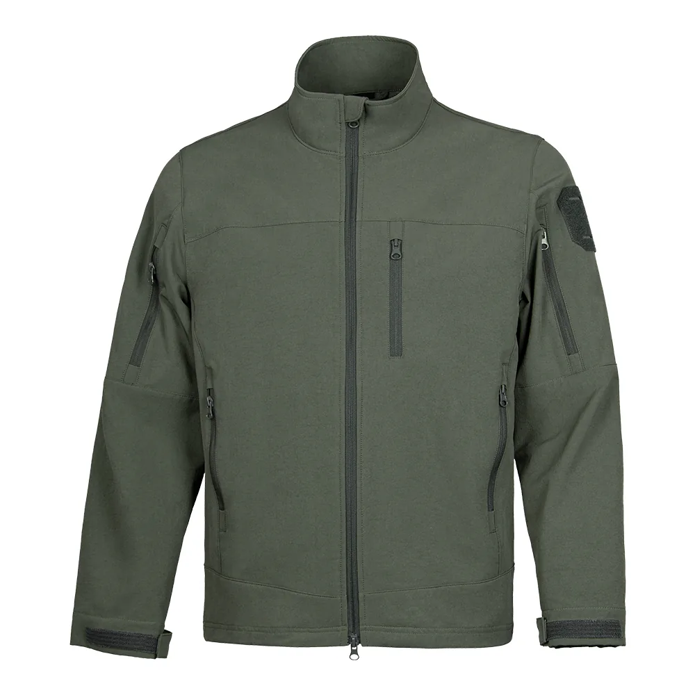 Gray Green Men's Stand Collar Military Jacket