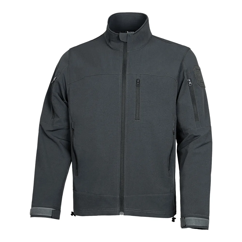 Grey Men's Stand Collar Military Jacket