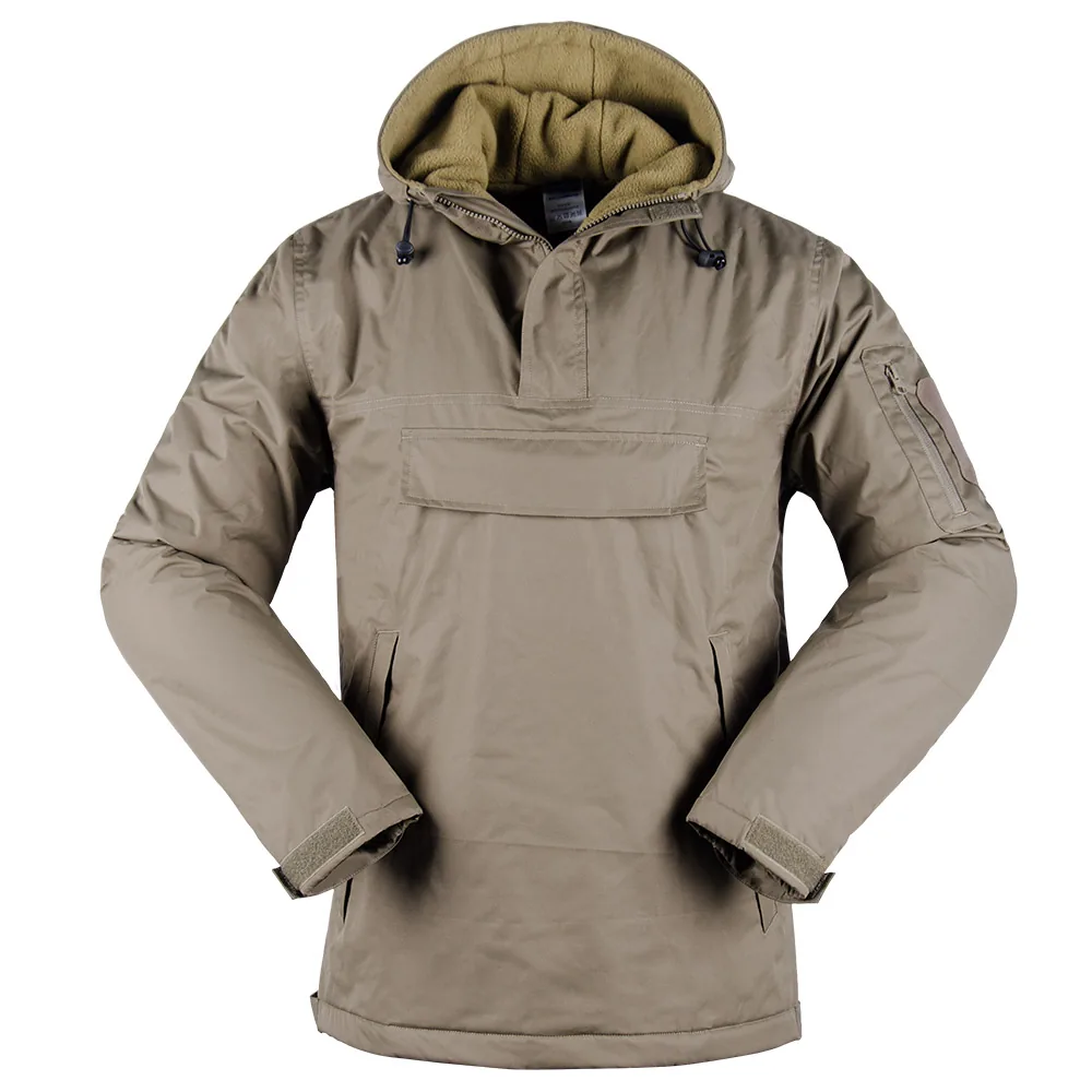 Khaki Hooded Military Jacket
