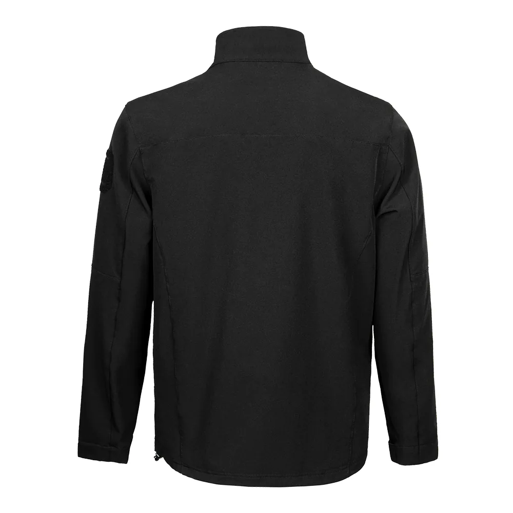 Black Men's Stand Collar Military Jacket