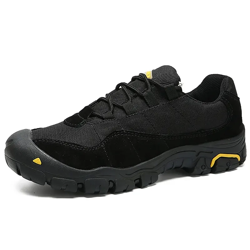 Oxford Cloth Suede Leather Black Tactical Boot